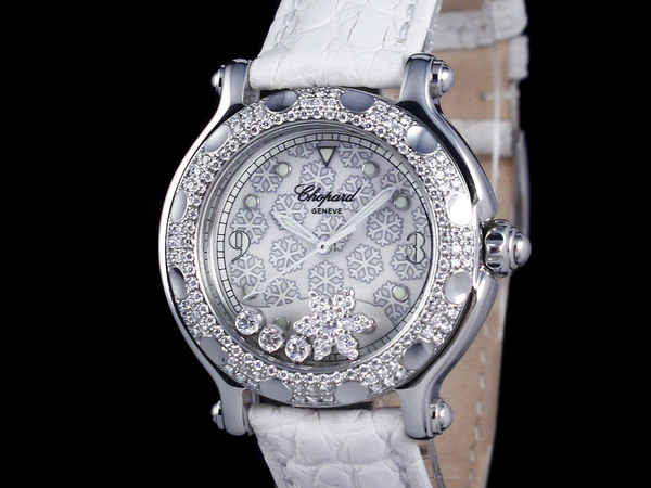 蕭邦女錶    (CHOPARD) 中雪花系列 278949-3001 石英機芯 精鑲鑽圈 原廠盒子 保單