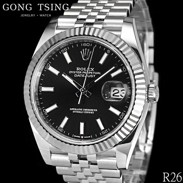 勞力士男錶     ROLEX 126334 五株帶 41MM 黑色釘字面盤 未使用新品 2026年綠卡