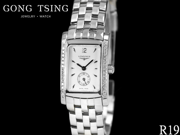 浪琴錶女錶     (LONGINES) 黛卓維納系列 L5.155.0.16.6 石英機芯 24.5mm 白色面盤 原廠鑽框