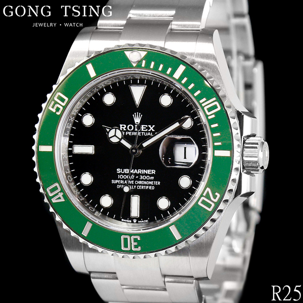 勞力士男錶     ROLEX 126610 LV 綠水鬼 黑面綠圈 41MM 盒子 2023年綠卡