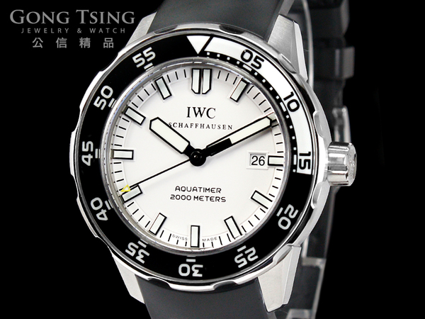IWC錶    (萬國錶) 海洋計時男錶 IW356811 防水2000米 44mm 白色面盤 原廠盒子 保卡