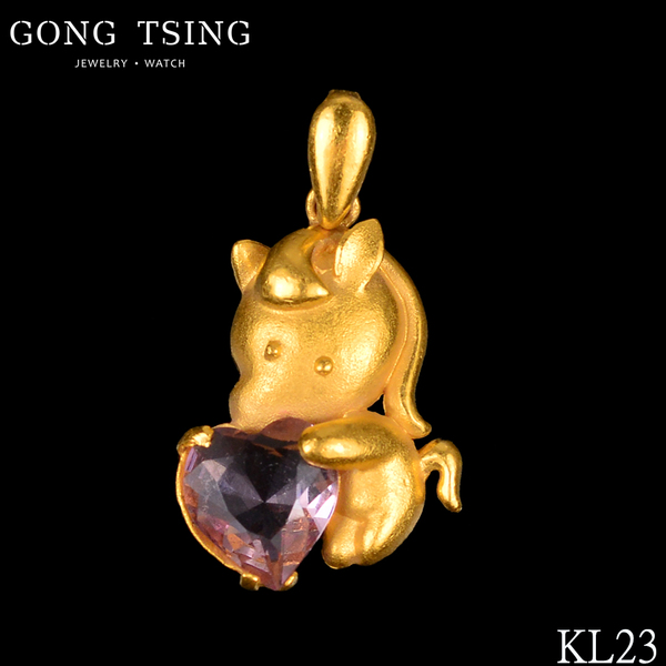 馬上心動金項墜