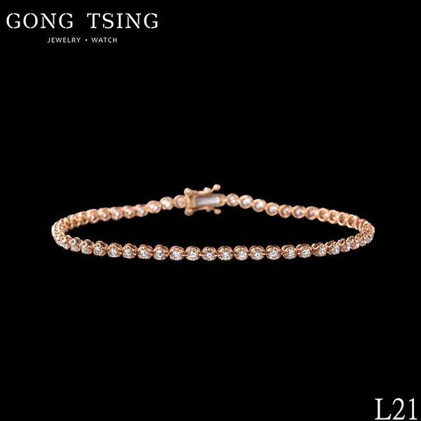 全新鑽石手鍊  18K玫瑰金 共2.00克拉 手環 2克拉 輕珠寶