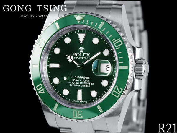 勞力士男錶 ROLEX 116610 LV 綠水鬼 40mm 亂碼字頭 絕版綠水鬼 2018年保卡