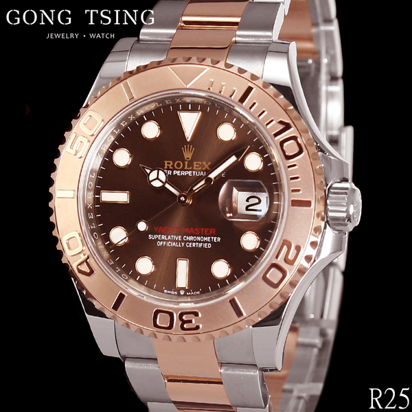 勞力士男錶     ROLEX 126621 巧克力面盤 半玫瑰金 遊艇 40MM 2023年綠卡