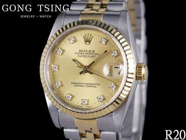 勞力士錶       ROLEX 68273 半金中型錶 原廠十鑽面盤 30MM