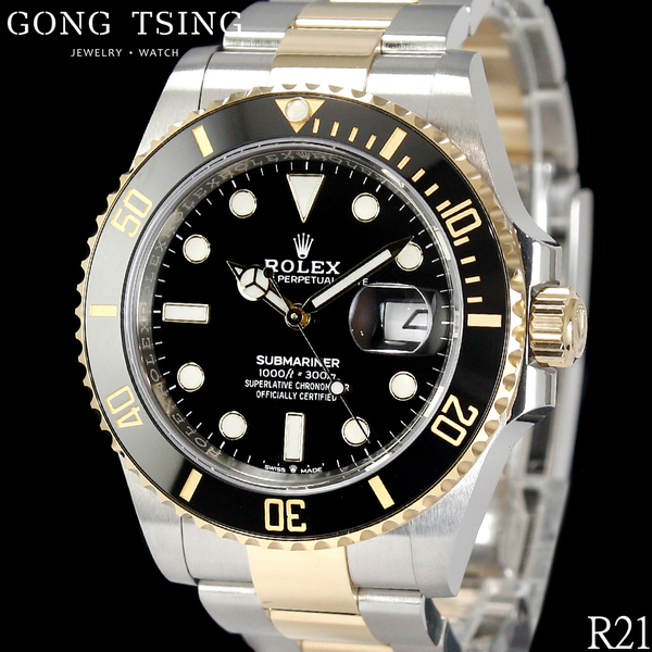 勞力士男錶     ROLEX 126613 LN 半金黑水鬼 綠卡 台灣公司貨 一手錶近全新 2021年(已下訂)