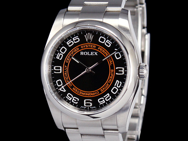 勞力士男錶  ROLEX 蠔式 116000 黑色阿拉伯字面盤  原廠錶殼  Cal.3130 自動上鍊機芯  36mm 不鏽鋼 寬版帶