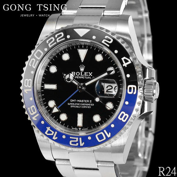 勞力士男錶     ROLEX 126710 BLNR 2024年 藍黑圈 GMT 蝙蝠俠 大板帶 全新未使用品 綠卡